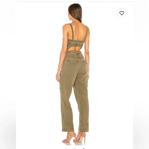 Utility Jumpsuit in Olive - Picture 3 of 7